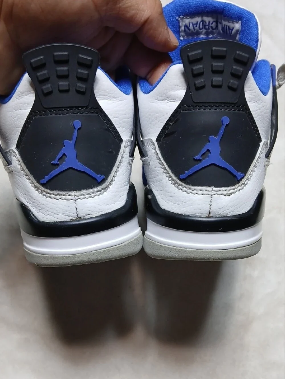 Nike Air Jordan 4 Retro 'Motorsports' White and Blue Women's  Sneakers Size 7